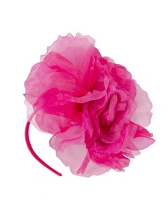 Fillies Collection large fuchsia silk flower fascinator S260F