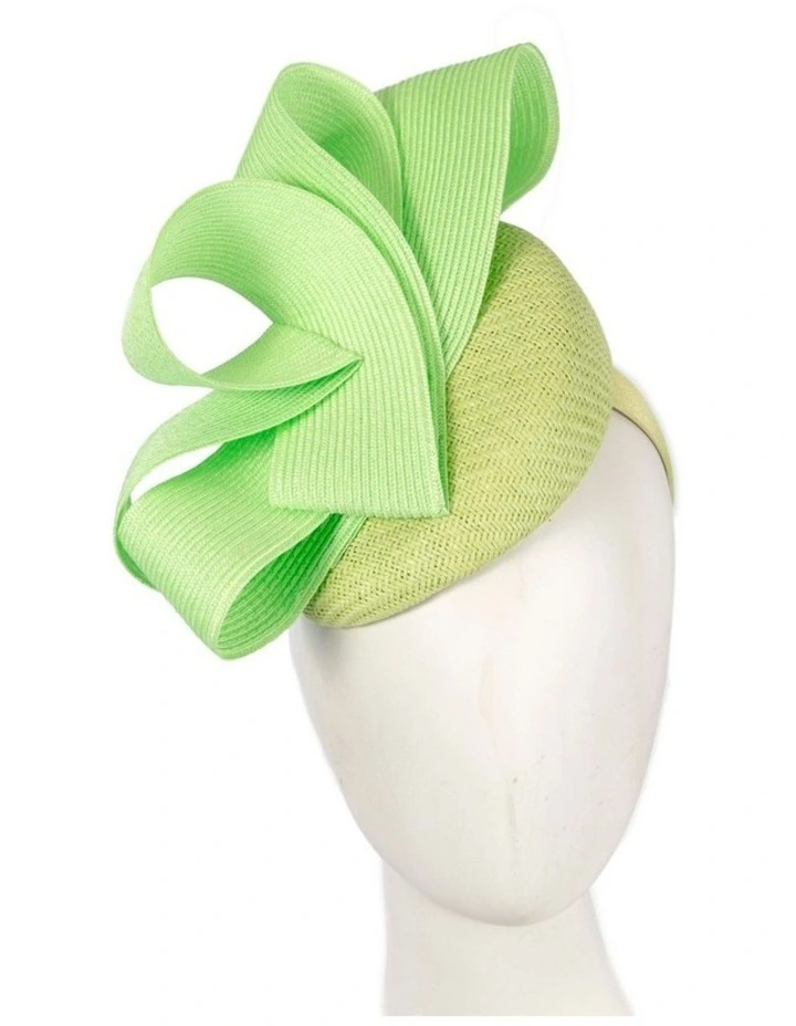 Lime green pillbox fascinator by Fillies Collection S286LM image 2