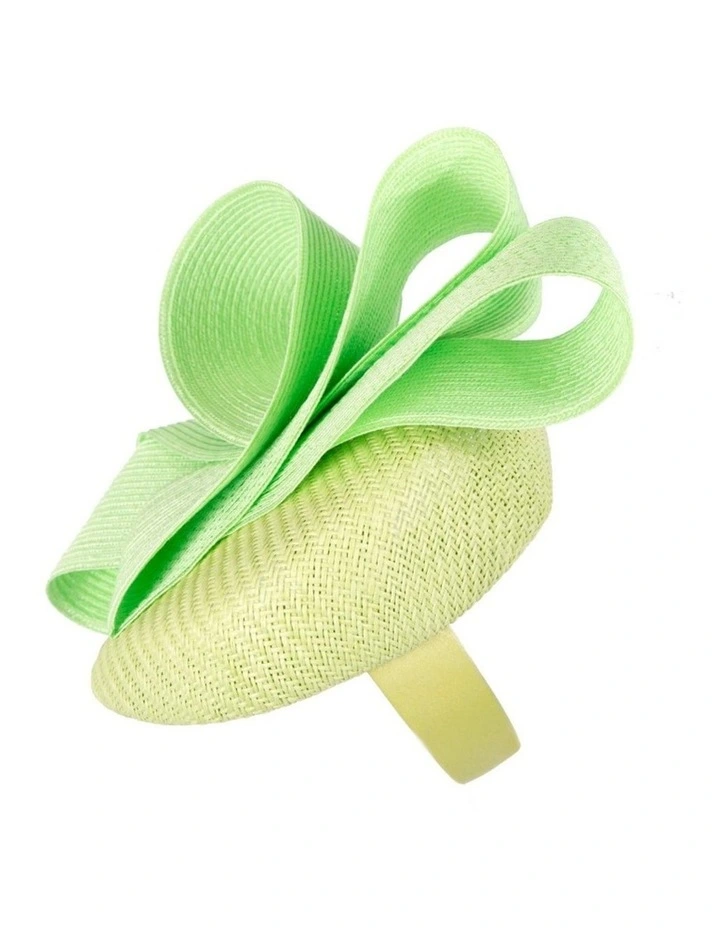 Lime green pillbox fascinator by Fillies Collection S286LM image 3
