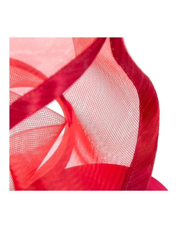 Bespoke red racing fascinator by Fillies Collection S253R image 3