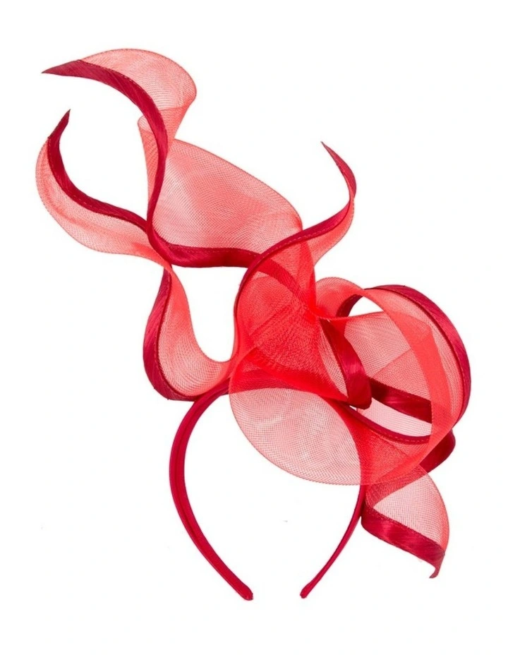 Bespoke red racing fascinator by Fillies Collection S253R image 4