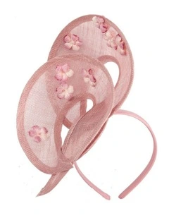 Max Alexander dusty pink sinamay fascinator MA964DP