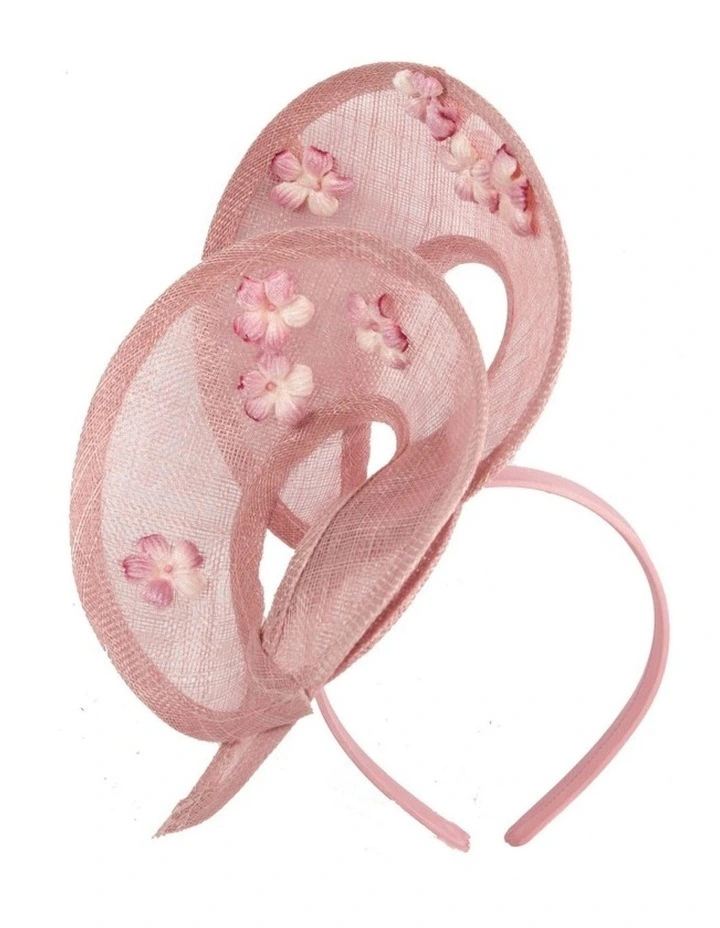 Max Alexander dusty pink sinamay fascinator MA964DP image 1