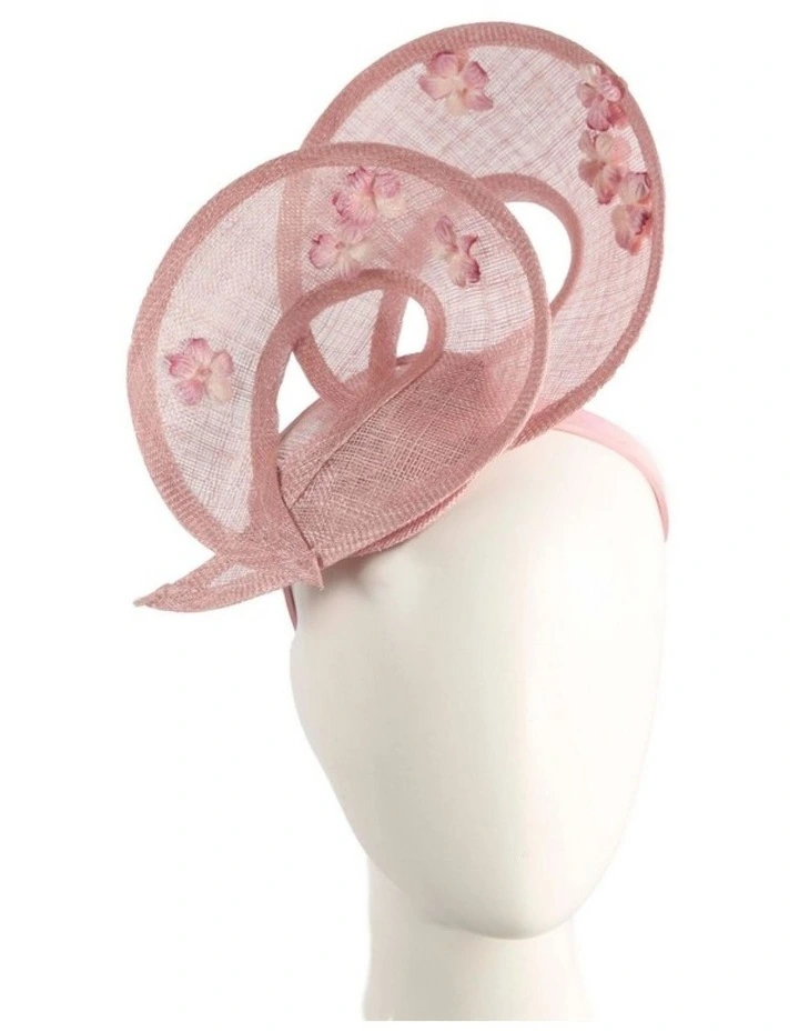 Max Alexander dusty pink sinamay fascinator MA964DP image 2