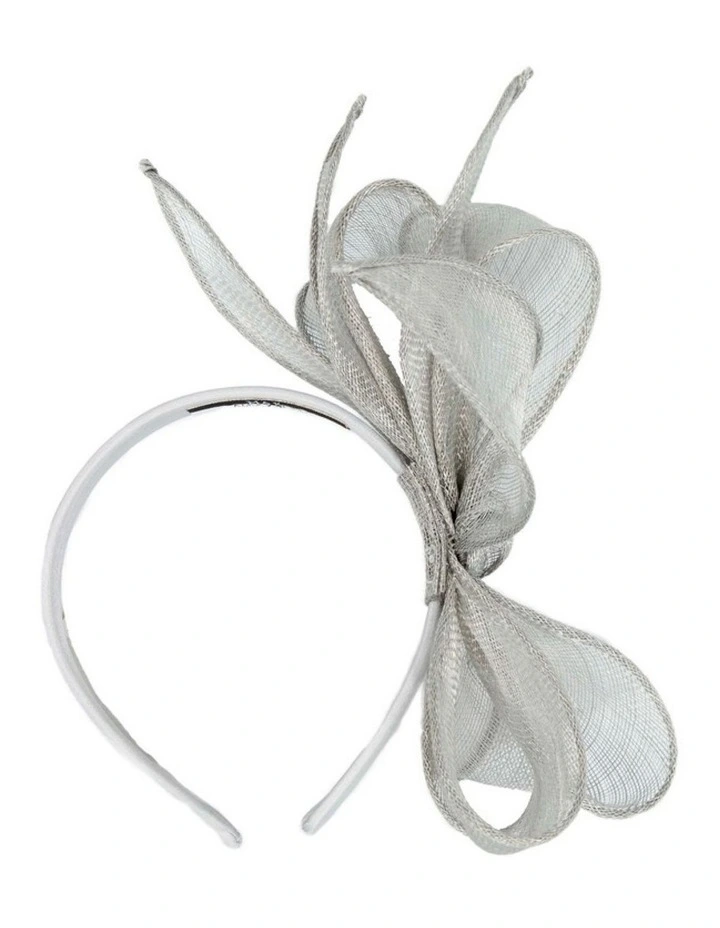 Max Alexander silver sinamay bow fascinator MA950S image 4