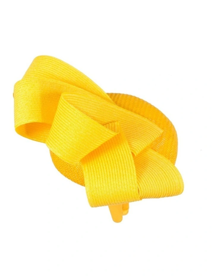 Yellow pillbox fascinator by Fillies Collection S286 S286Y image 4