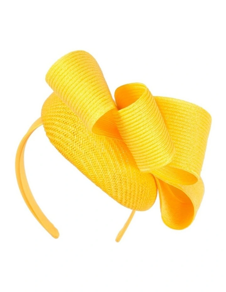 Yellow pillbox fascinator by Fillies Collection S286 S286Y image 6