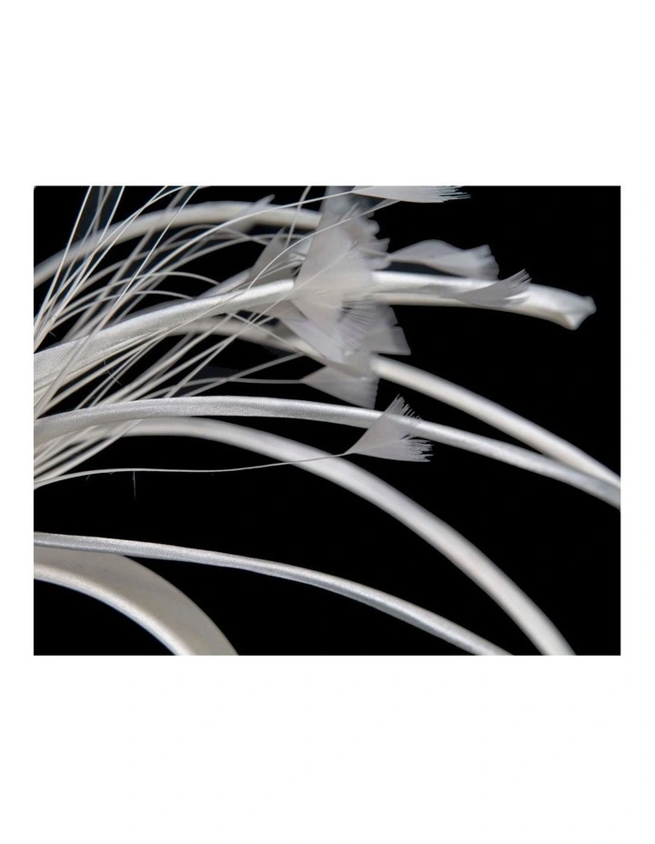 Max Alexander thin cream fascinator with feathers MA975C image 3