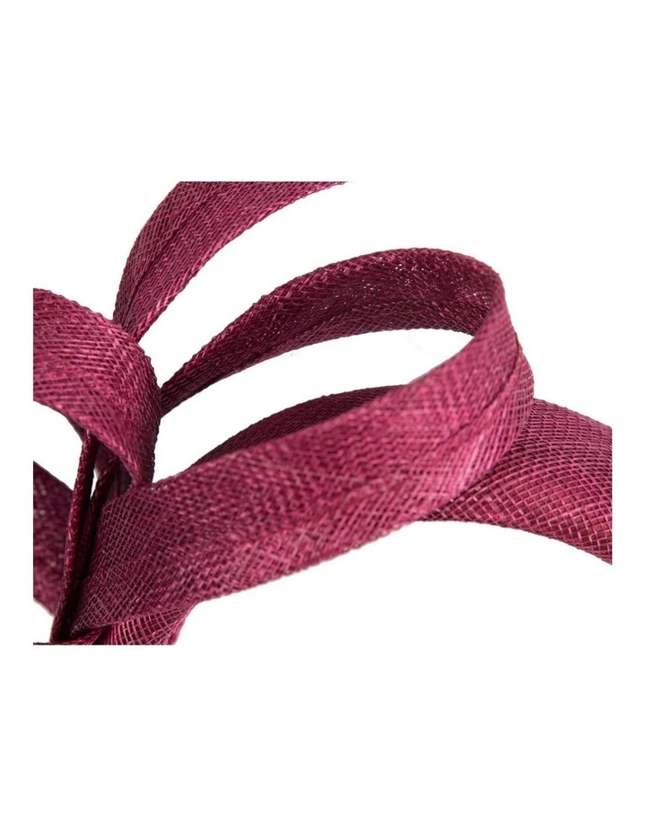 Max Alexander sculpted wine sinamay bow headband MA976W image 3