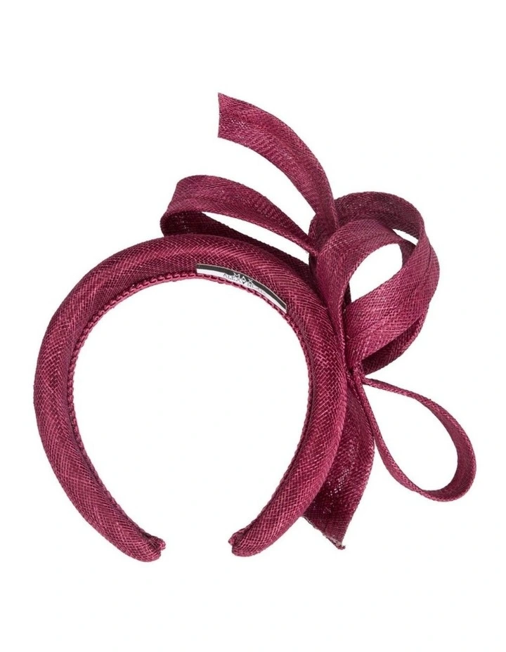 Max Alexander sculpted wine sinamay bow headband MA976W image 4