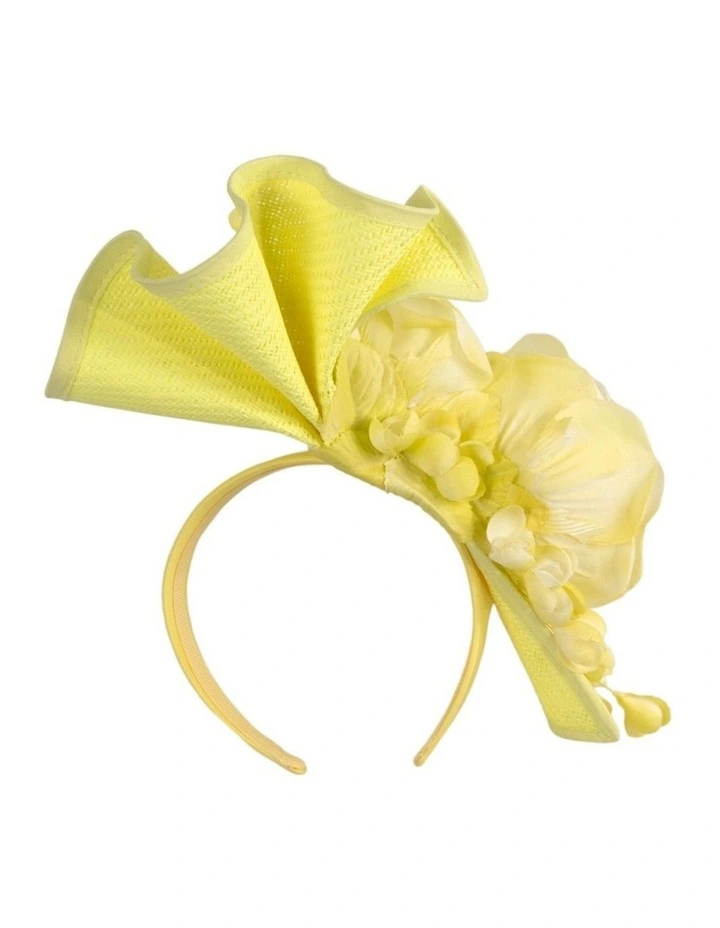 Fillies Collection fluro yellow racing fascinator S315FY image 4
