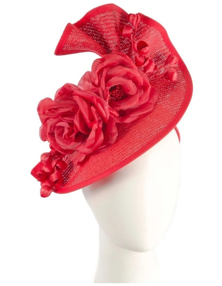 Red racing fascinator by Fillies Collection S315R image 2