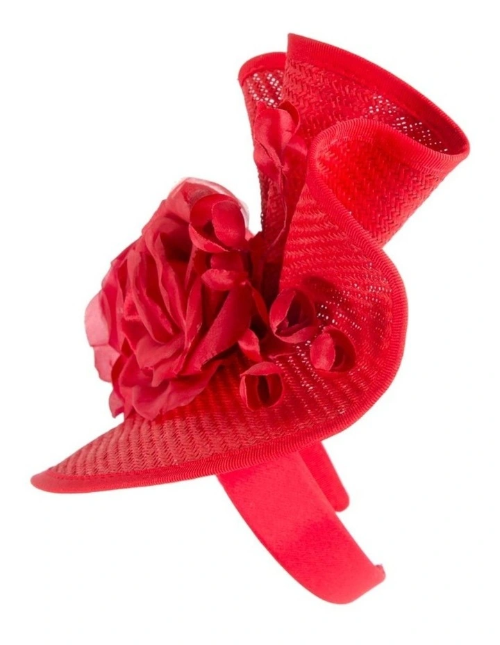 Red racing fascinator by Fillies Collection S315R image 3