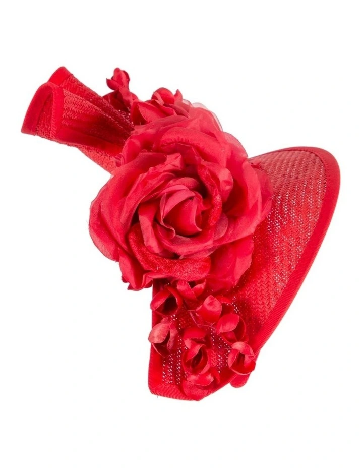 Red racing fascinator by Fillies Collection S315R image 4