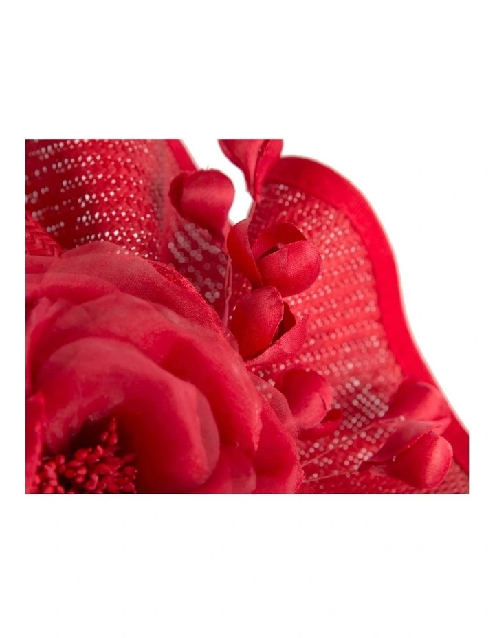 Red racing fascinator by Fillies Collection S315R image 5
