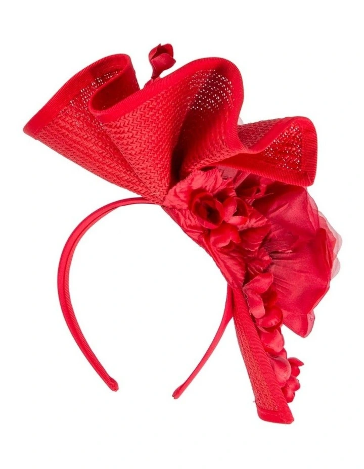 Red racing fascinator by Fillies Collection S315R image 6