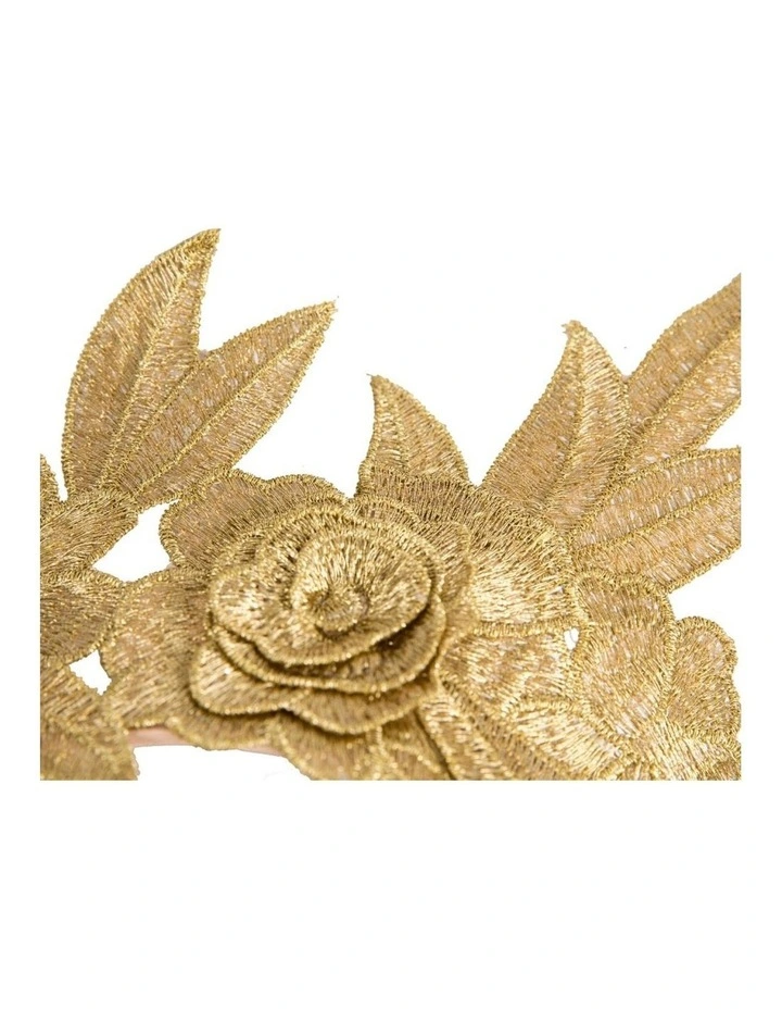 Max Alexander gold lace crown fascinator headband MA974G image 3