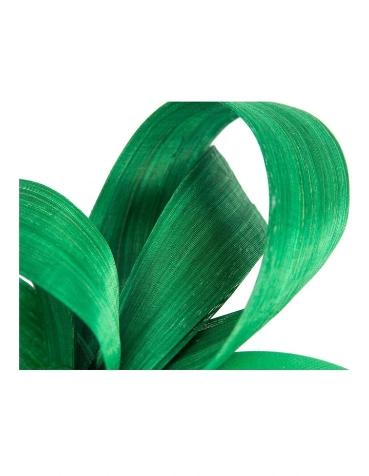 Fillies Collection green silk abaca loops racing fascinator S344GRN image 3