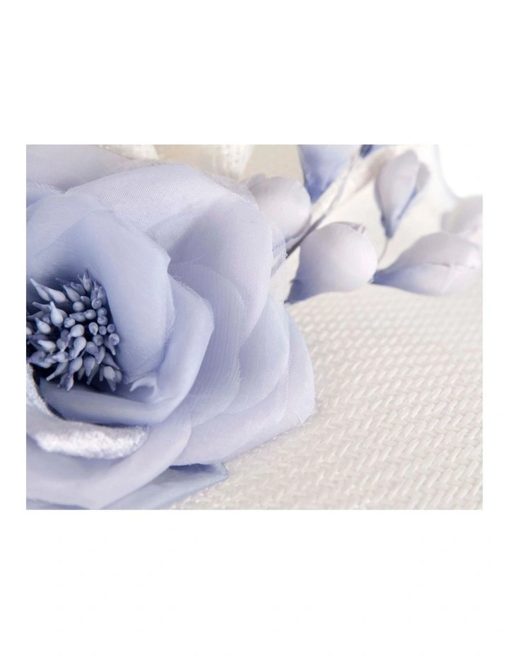 Fillies Collection S315WBL white and light blue racing fascinator image 3