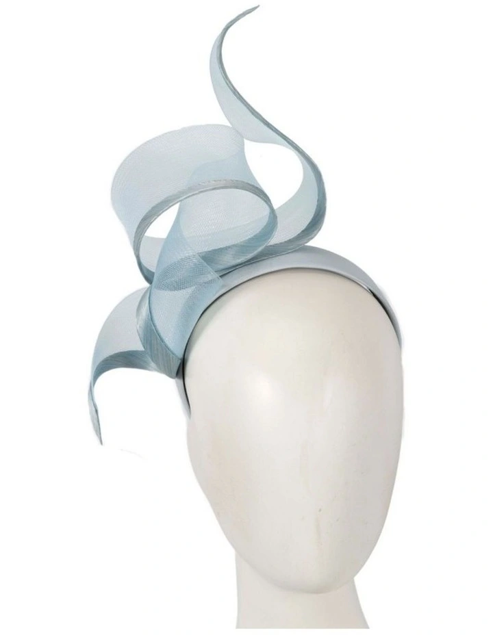 Sculptured light blue racing fascinator by Fillies Collection S246LBL image 2