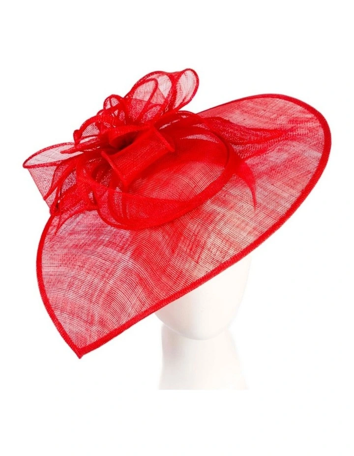 Max Alexander red sinamay fascinator MA903R image 2