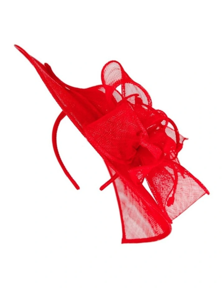 Max Alexander red sinamay fascinator MA903R image 3