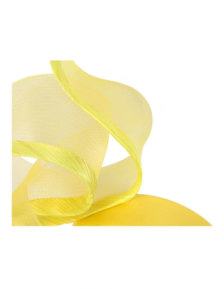 Sculptured yellow racing fascinator by Fillies Collection S246Y image 3