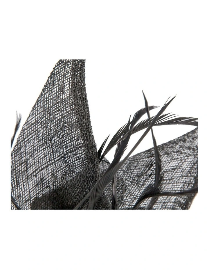Max Alexander Black sinamay fascinator MA920B image 3