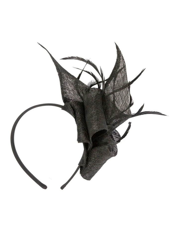 Max Alexander Black sinamay fascinator MA920B image 4