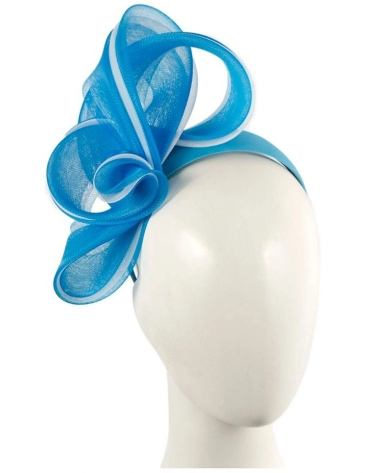 Fillies Collection navy & cream crinoline bow fascinator S327BLC image 2