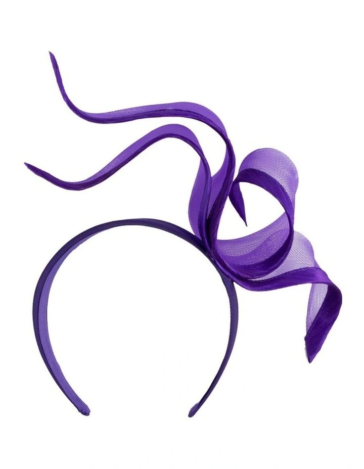 Fillies Collection Purple Crinoline Fascinator with Silk Abaca Edge S343PR image 4