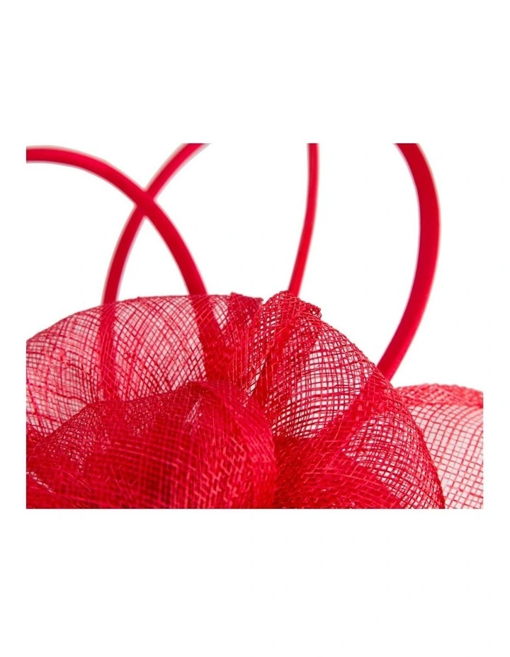 Max Alexander red sinamay fascinator MA970R image 3