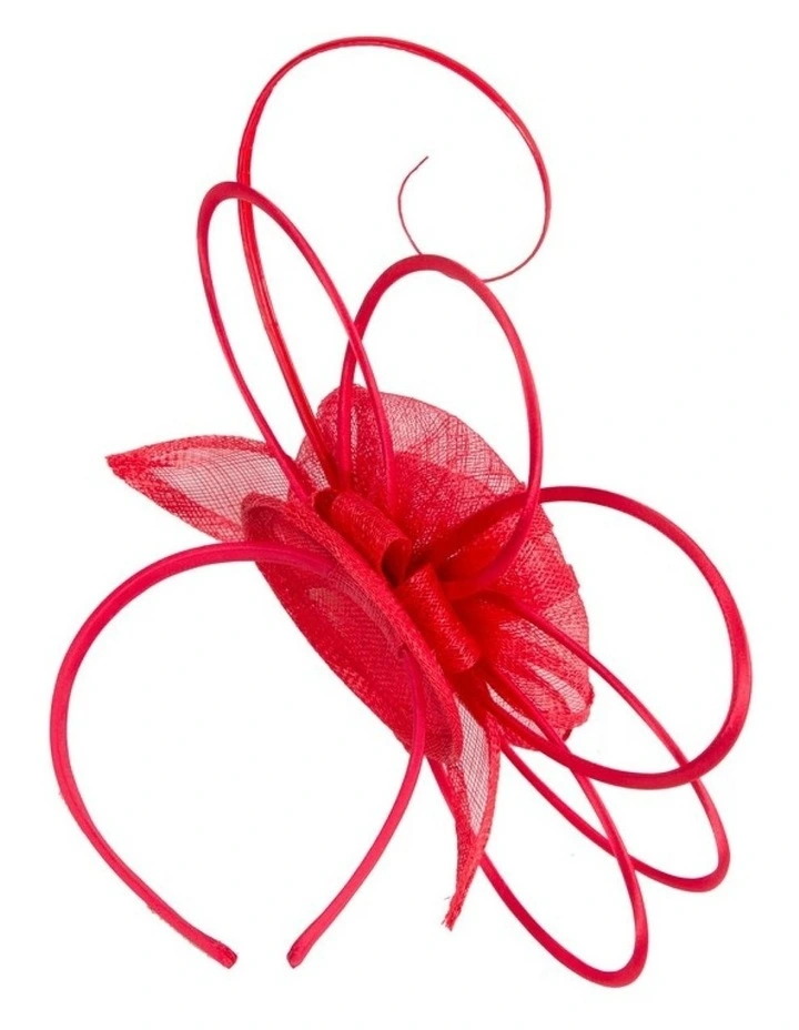 Max Alexander red sinamay fascinator MA970R image 4