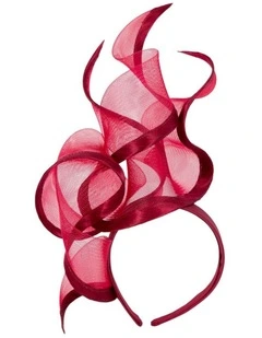 Bespoke burgundy racing fascinator by Fillies Collection S253W