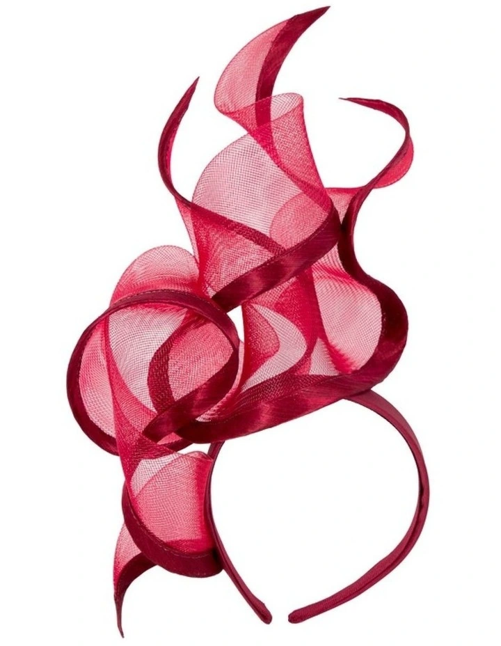Bespoke burgundy racing fascinator by Fillies Collection S253W image 1
