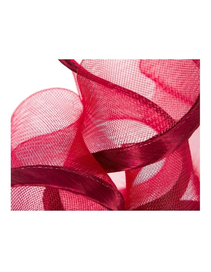 Bespoke burgundy racing fascinator by Fillies Collection S253W image 3