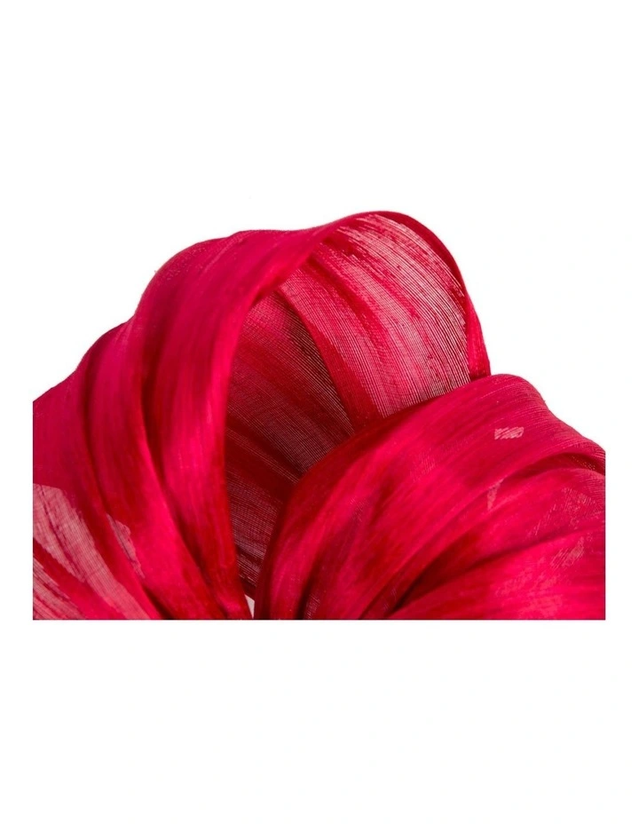 Fillies Collection Red Silk Abaca Sculptural Bow Fascinator S347R image 3