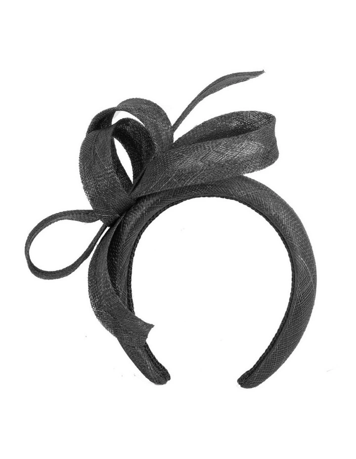 Max Alexander sculpted black sinamay bow headband MA976B image 1