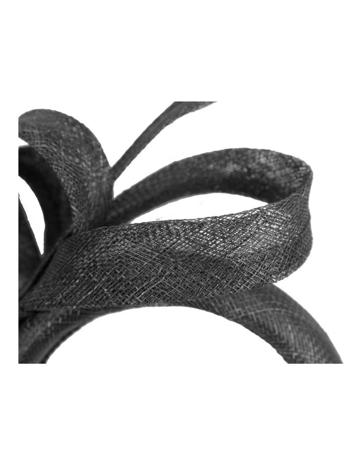 Max Alexander sculpted black sinamay bow headband MA976B image 3