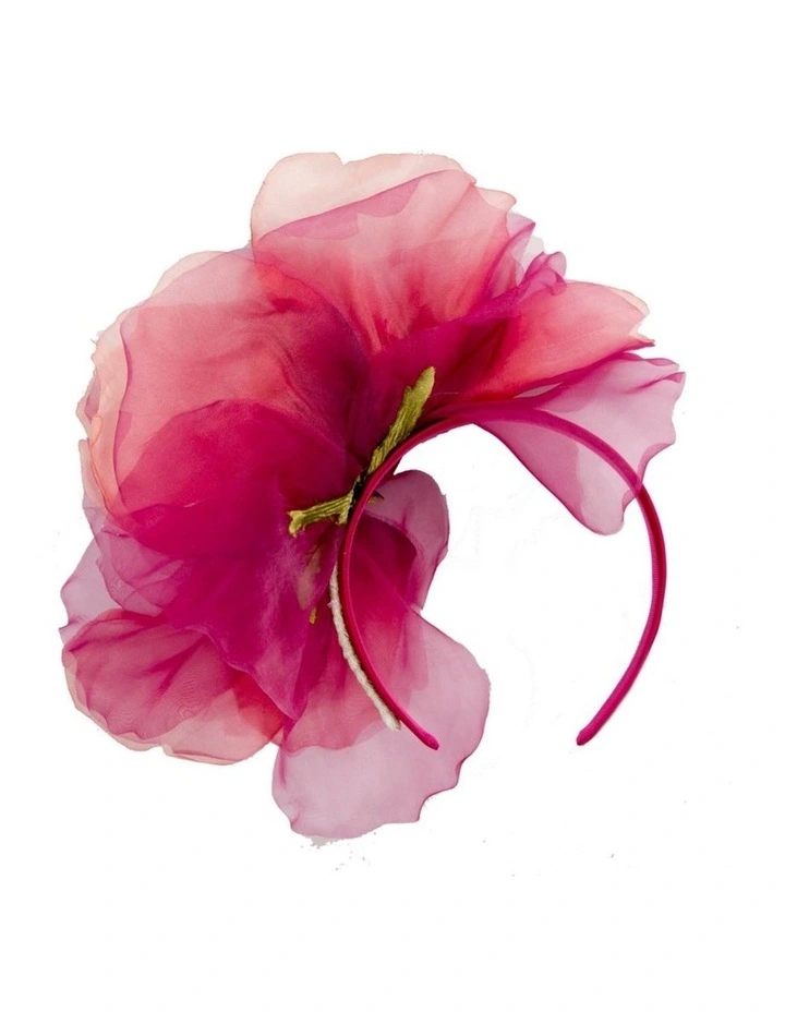 Fillies Collection Large Sunrise Red Silk Flower Fascinator S260SUN image 4