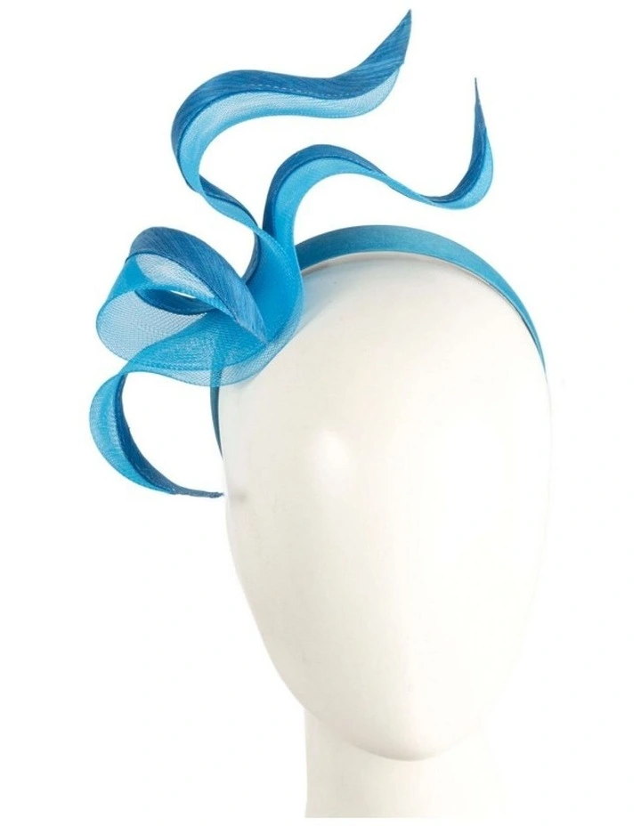 Fillies Collection Cobalt Crinoline Fascinator with Silk Abaca Edge S343BL image 2