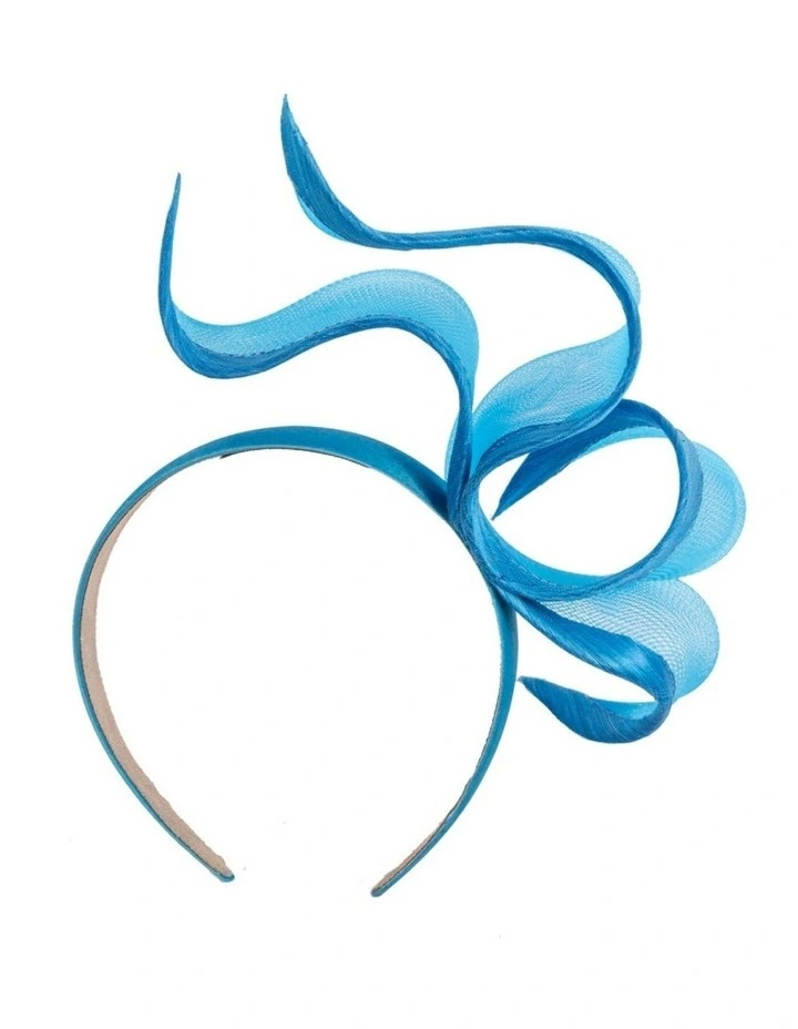 Fillies Collection Cobalt Crinoline Fascinator with Silk Abaca Edge S343BL image 4