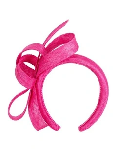 Max Alexander sculpted fuchsia sinamay bow headband MA976F