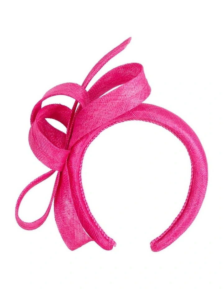 Max Alexander sculpted fuchsia sinamay bow headband MA976F image 1