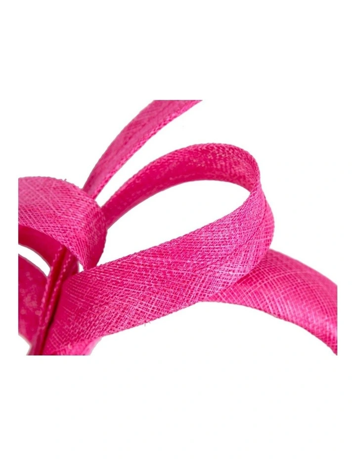 Max Alexander sculpted fuchsia sinamay bow headband MA976F image 3