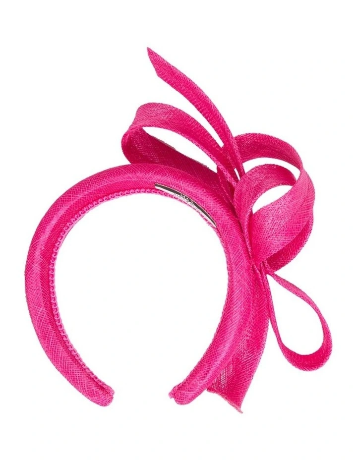 Max Alexander sculpted fuchsia sinamay bow headband MA976F image 4