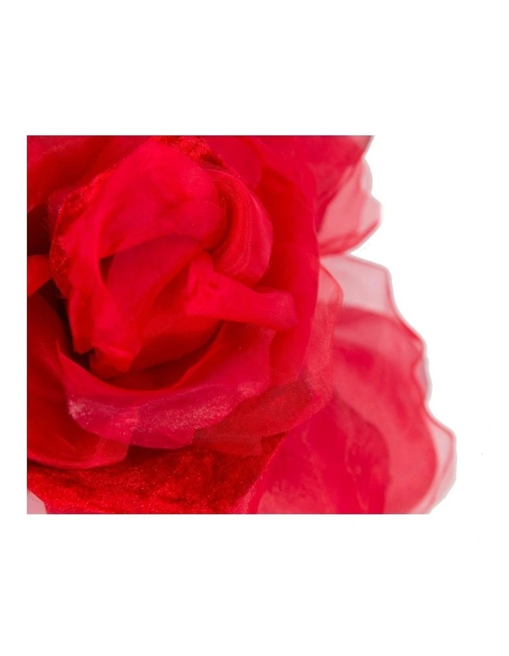 Fillies Collection large red silk flower fascinator S260R image 3