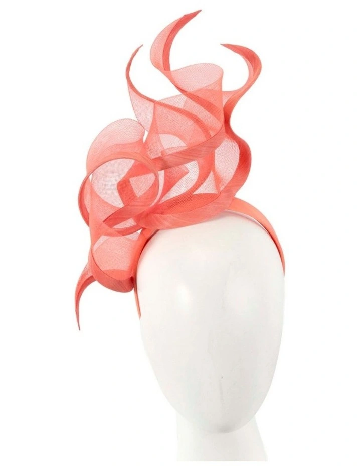 Bespoke coral racing fascinator by Fillies Collection S253CR image 2