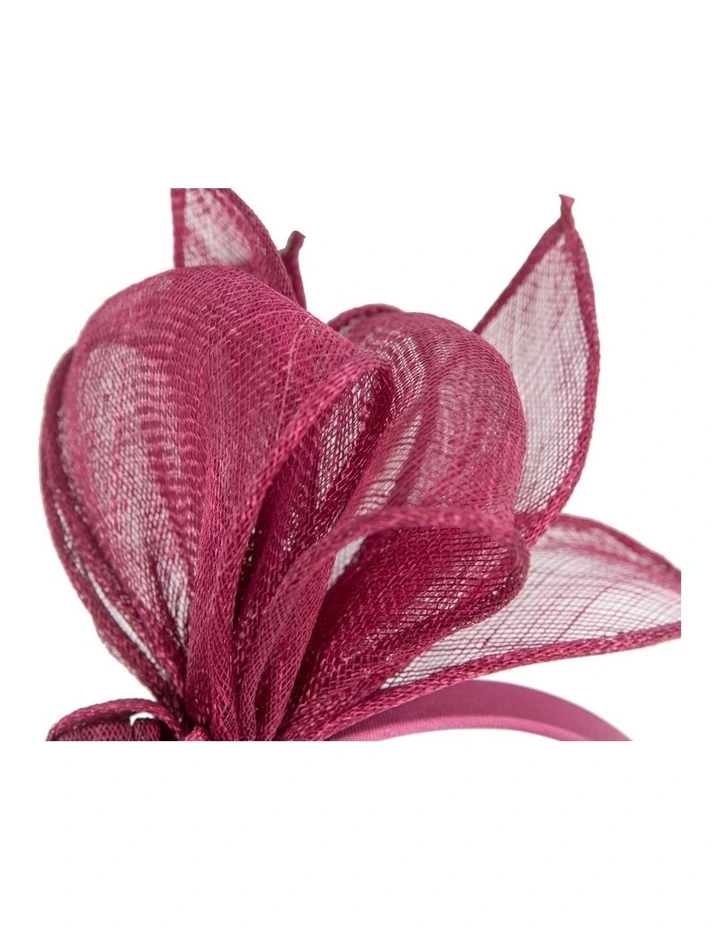 Max Alexander burgundy sinamay bow fascinator MA950W image 3