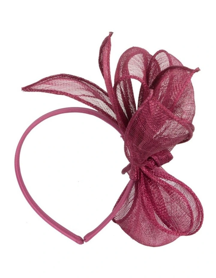 Max Alexander burgundy sinamay bow fascinator MA950W image 4